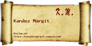 Kanász Margit névjegykártya